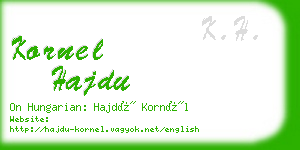 kornel hajdu business card